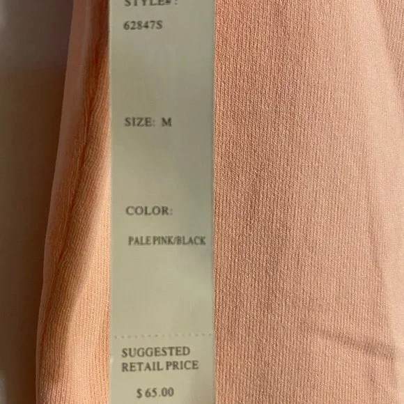 Sonia Pink/Black Sleeveless Sweater Top Size M NWT - Picture 4 of 5